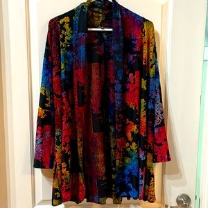 Beautiful dressy jacket.  Multi colored.